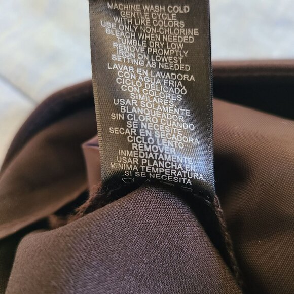 Nicole Miller NY Women's Dark Brown Dress Pants Size 16 Cropped Polyester Blend - Picture 5 of 9